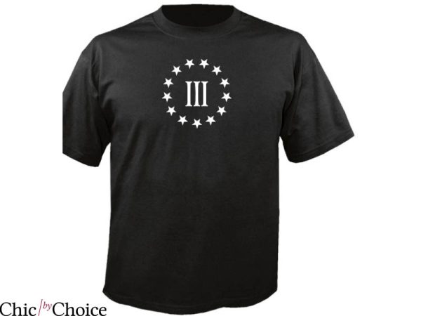 Three Percenters T-Shirt American Patriot 3 Stars