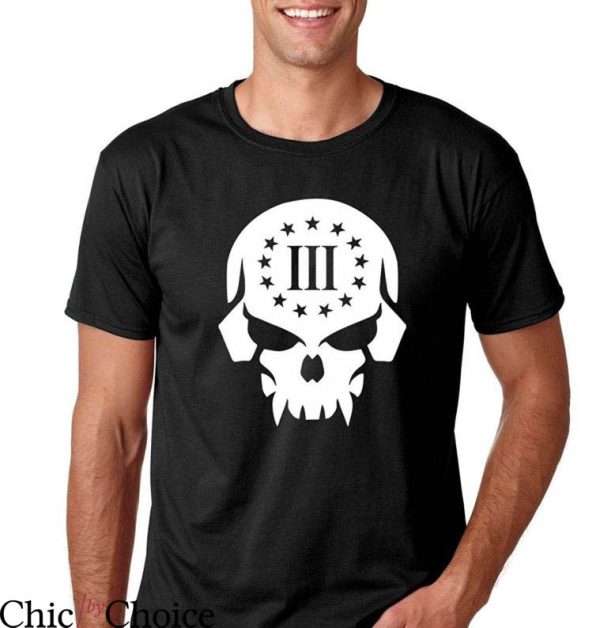 Three Percenters T-Shirt Skull III Percent