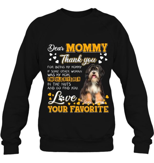 Tibetan Terrier Dear Mommy Thank You For Being My Mommy