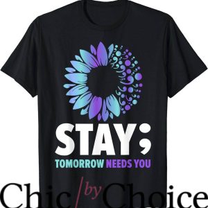 Tomorrow Needs You T-Shirt Blue Flower T-Shirt Trending