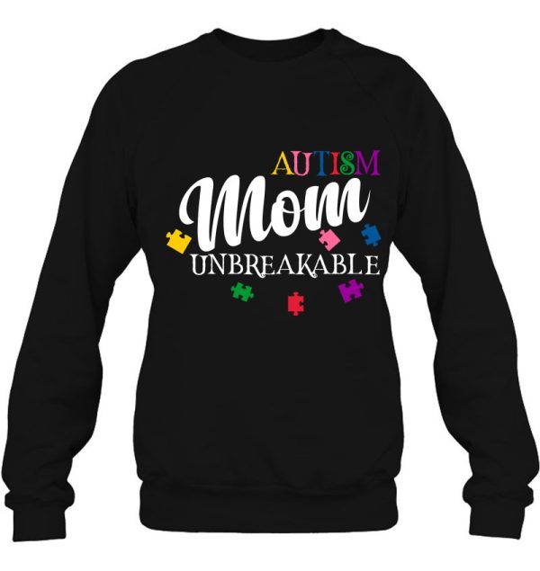 Unbreakable Autism Mom Puzzle Pieces Pullover