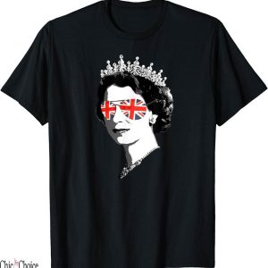 Union Jack T-Shirt Elizabeth Sunglasses British Crown Meme