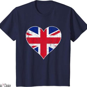 Union Jack T-Shirt Flag Heart England British United Kingdom