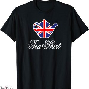 Union Jack T-Shirt Funny British Tea UK teapot Flag Pun
