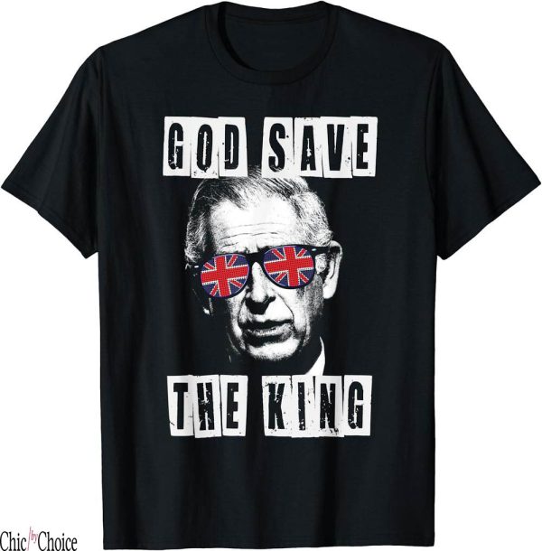 Union Jack T-Shirt God Save The King Coronation Charles