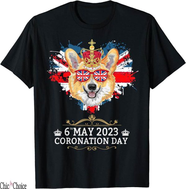Union Jack T-Shirt Kings Coronation Corgi