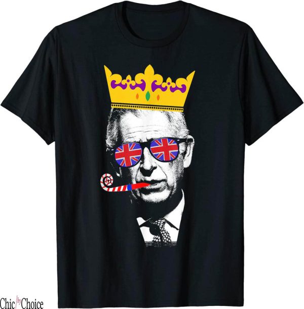 Union Jack T-Shirt Party Funny Coronation King Charles Crown