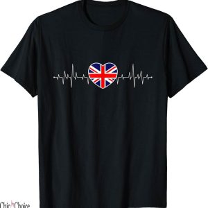 Union Jack T-Shirt UK Heartbeat England Pulse English Flag