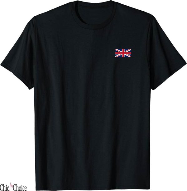Union Jack T-Shirt UK Left Chest British Flag