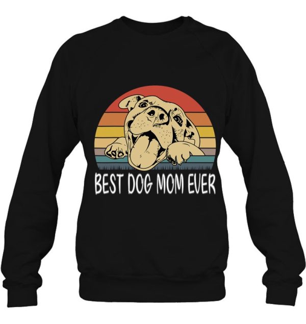 Vintage Best Dog Mom Ever Happy Mothers Day Funny Dog Lovers