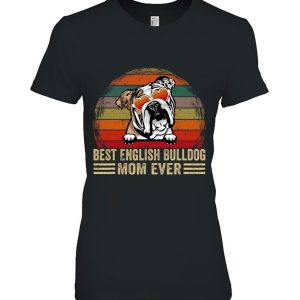 Vintage Best English Bulldog Mom Ever Funny Dog Mom Lover