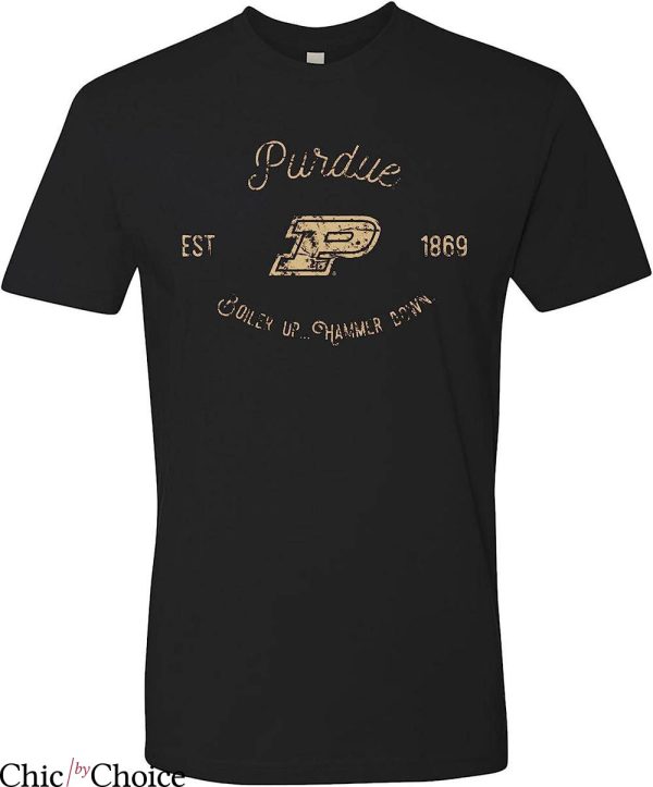 Vintage Purdue T-Shirt Boiley Up Hammer Down 1869 Trending