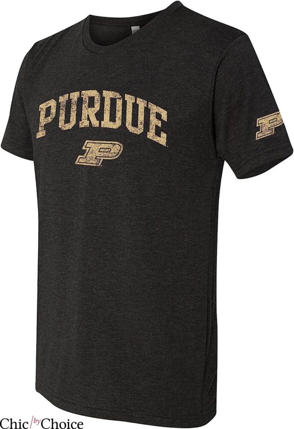 Vintage Purdue T-Shirt NCAA Distressed Arch Trending