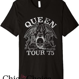 Vintage Queen T Shirt Tour 75 Crest