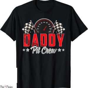 Vintage Race Car T-Shirt Birthday Party Family Daddy Crew