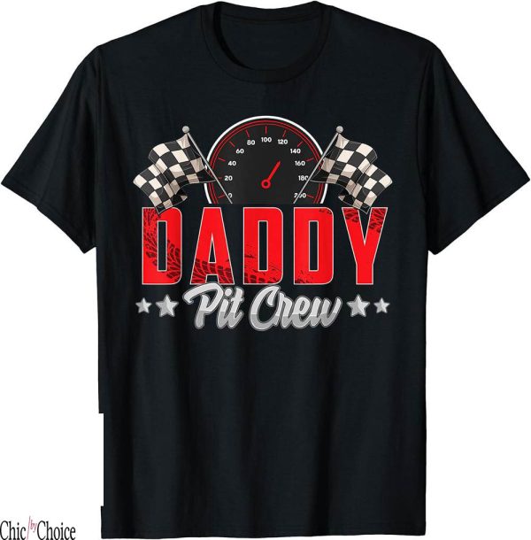 Vintage Race Car T-Shirt Birthday Party Family Daddy Crew