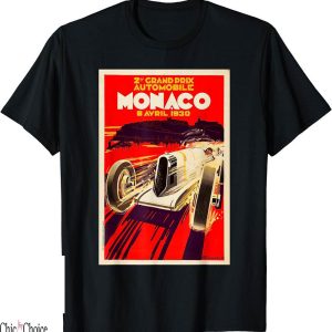 Vintage Race Car T-Shirt Monaco Grand Prix Poster
