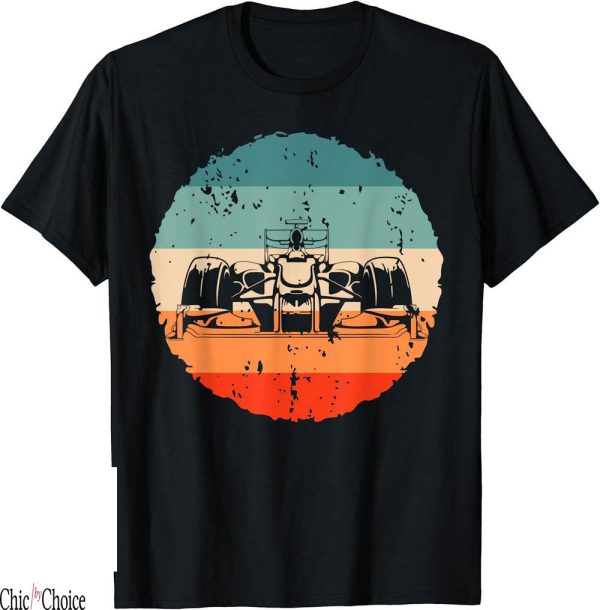 Vintage Race Car T-Shirt Retro Formula Lovers Silhouette Fan