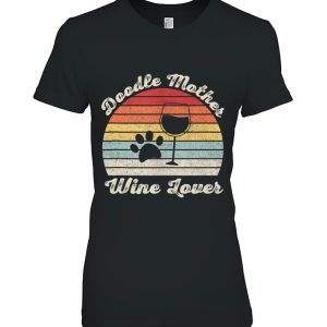 Vintage Retro Doodle Mother Wine Lover Doodle Mom Wine Tank Top