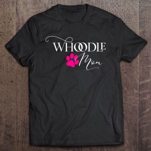 Whoodle Mom Pink Dog Paw Gift
