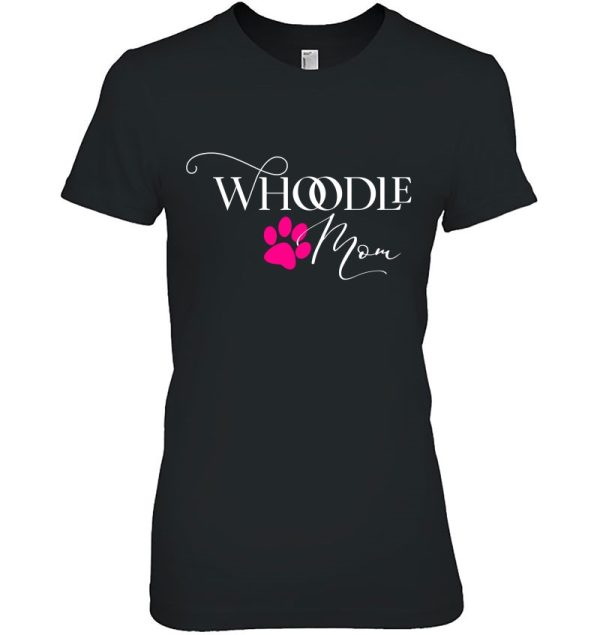 Whoodle Mom Pink Dog Paw Gift