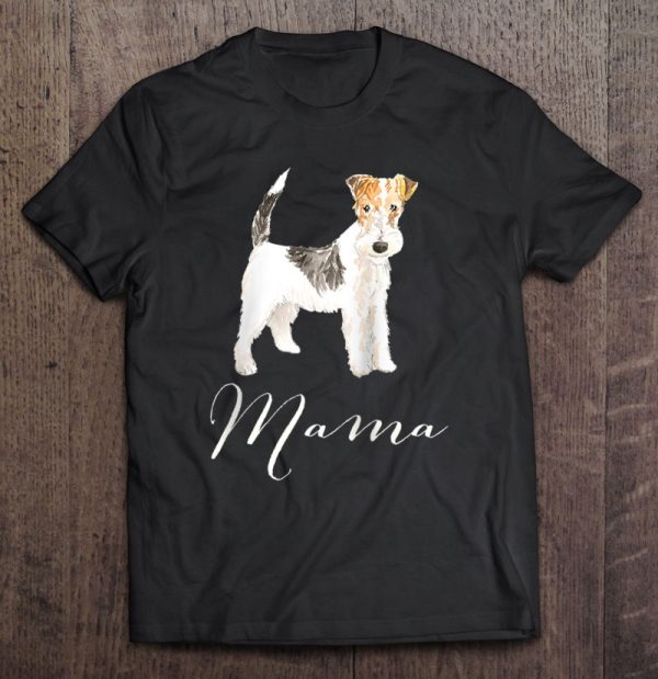 Wire Haired Fox Terrier Dog Mama Shirt Dog Mom Present Doggy Raglan Baseball