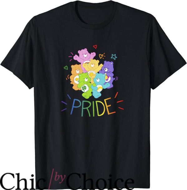 Women Pride T-Shirt Care Bears Rainbow Pride And Doodles