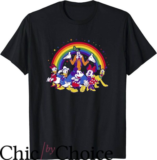 Women Pride T-Shirt Disney Mickey Friends Group