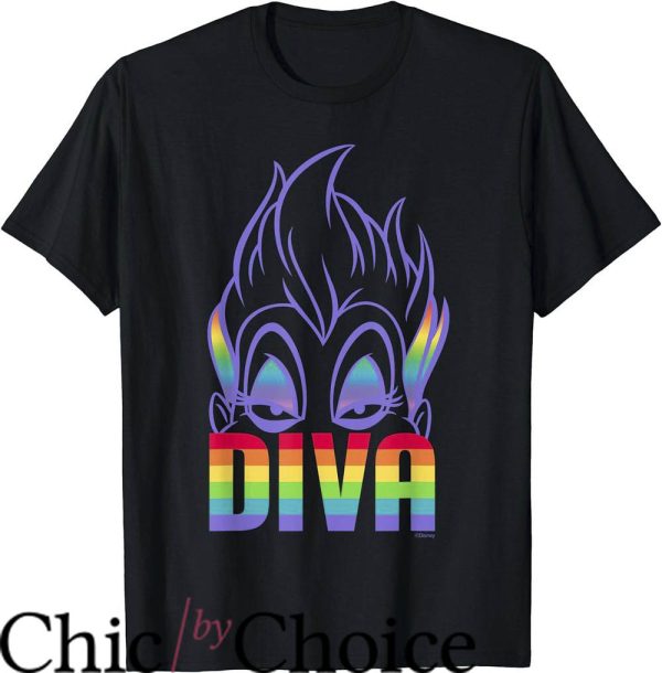 Women Pride T-Shirt Disney Villains Ursula Diva