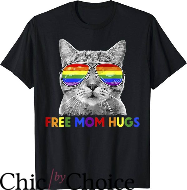 Women Pride T-Shirt Free Mom Hugs Purride Proud