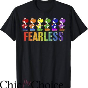 Women Pride T-Shirt Super Mario Pride Yoshi Fearless