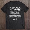 Womens 1 Dog Mom I Have Muddy Floors Funny Dog Lover V-Neck