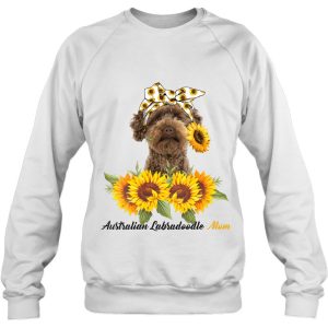 Womens Australian Labradoodle Mom Sunflower Summer Dog Mom Mama V-Neck 3 Womens Australian Labradoodle Mom Sunflower Summer Dog Mom Mama V Neck 4