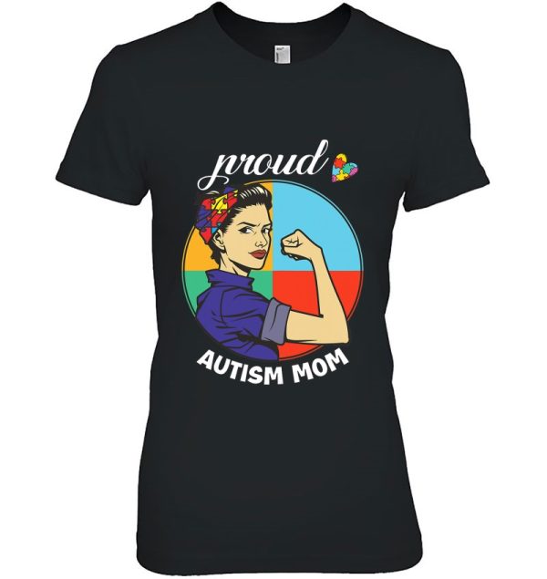 Womens Autism Awareness Month Mama Autistic Proud Autism Mom