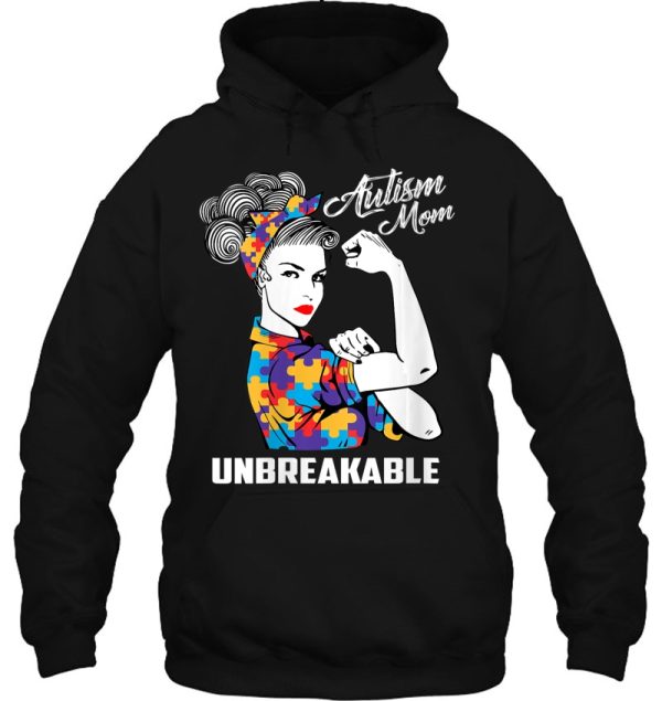 Womens Autism Mom Unbreakable – Autism Awareness Gift V-Neck