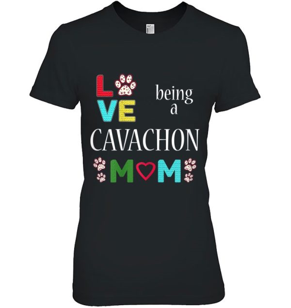 Womens Best Cavachon Dog Mom I Love Cavachons Tshirt For Girls