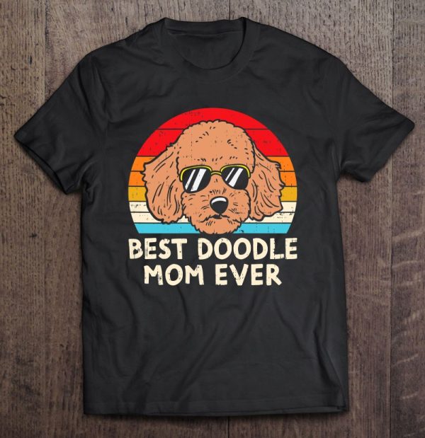 Womens Best Doodle Mom Ever Retro Goldendoodle Dog Lover Women Gift