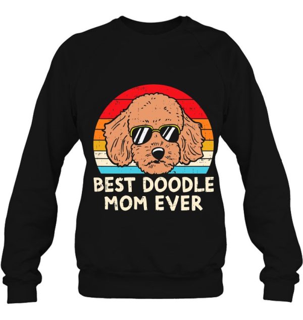 Womens Best Doodle Mom Ever Retro Goldendoodle Dog Lover Women Gift