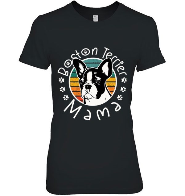 Womens Boston Terrier Mama Bostie Mom Dog Lover