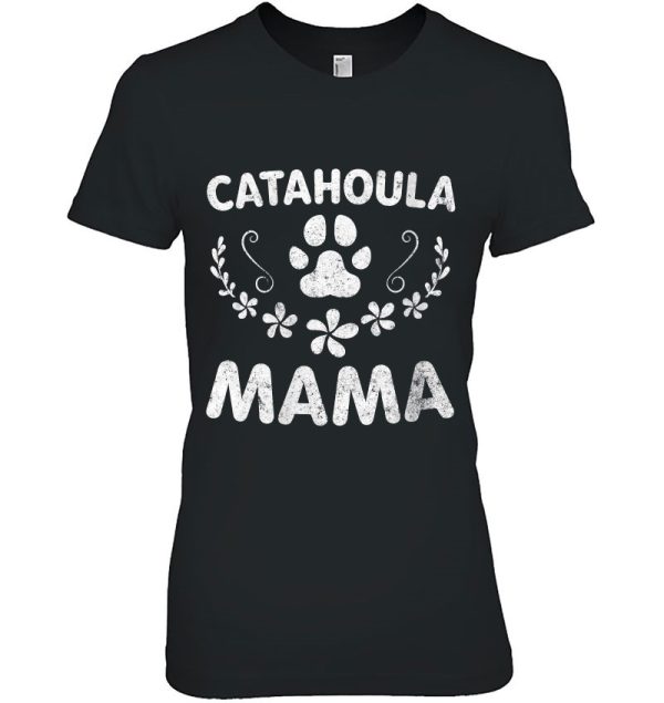 Womens Catahoula Leopard Lover Funny Dog Mom Gifts Catahoula Mama V-Neck