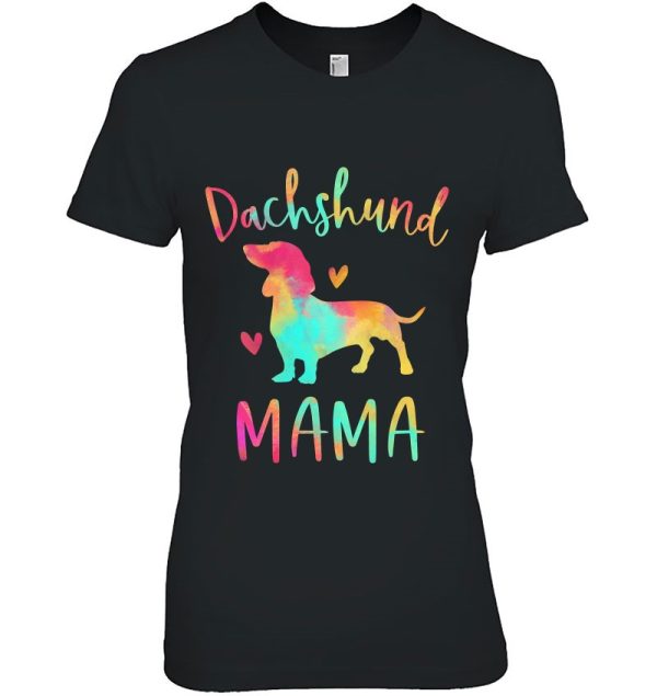 Womens Dachshund Mama Colorful Doxie Gifts Dog Mom