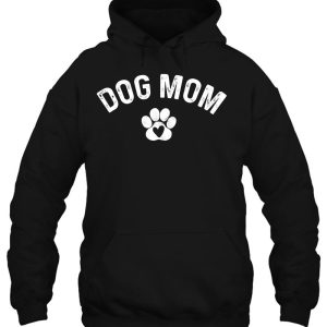 Womens Dog Mom Cute Paw Heart For Mom Life Dog Mom Women Girls V Neck 3