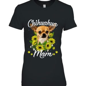 Womens Dog Mom Mother’s Day Gift Sunflower Chihuahua Mom