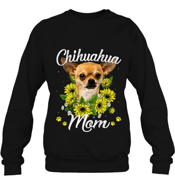 Womens Dog Mom Mother’s Day Gift Sunflower Chihuahua Mom