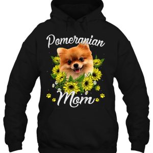 Womens Dog Mom Mothers Day Gift Sunflower Pomeranian Mom 3