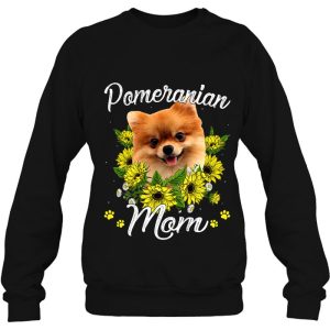 Womens Dog Mom Mothers Day Gift Sunflower Pomeranian Mom 4