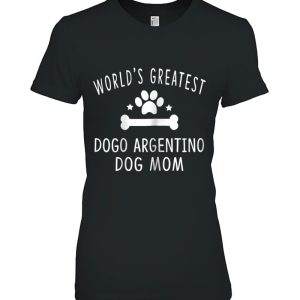 Womens Dogo Argentino Dog Mom Shirts For Women