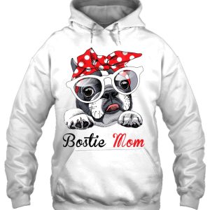 Womens Funny Bostie Mom For Boston Terrier Dogs Lovers V-Neck 2 Womens Funny Bostie Mom For Boston Terrier Dogs Lovers V Neck 3