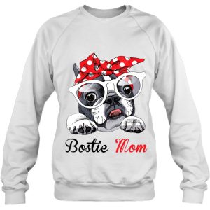 Womens Funny Bostie Mom For Boston Terrier Dogs Lovers V-Neck 3 Womens Funny Bostie Mom For Boston Terrier Dogs Lovers V Neck 4