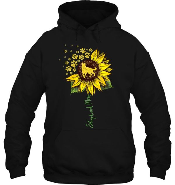 Womens German Shepherd Mom Sunflower Shepherd Gifts Dog Mom Mama V-Neck